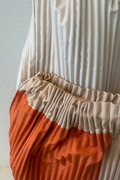 Sac à dos en satin plissé