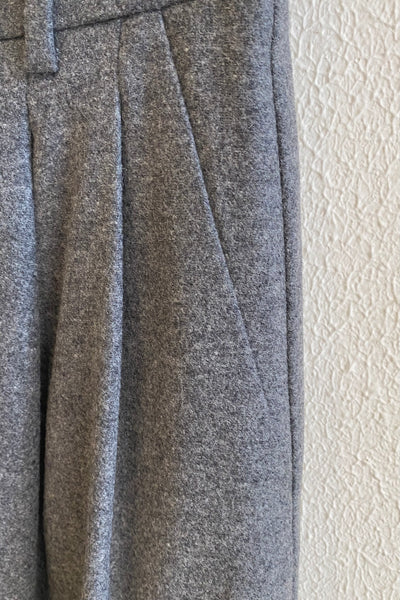 Pantalon en lainage long Gris