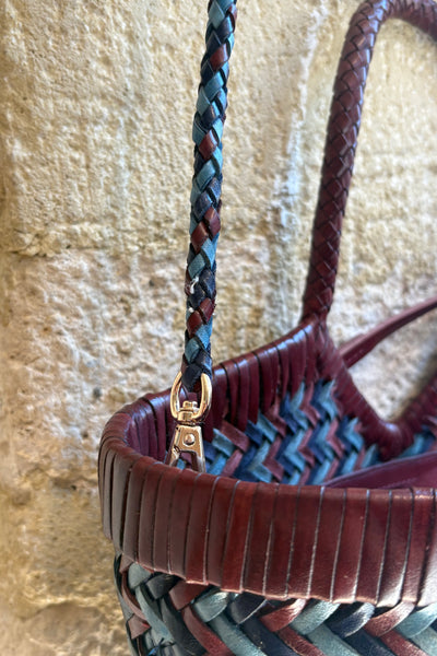 Sac tri color en cuir Nuit