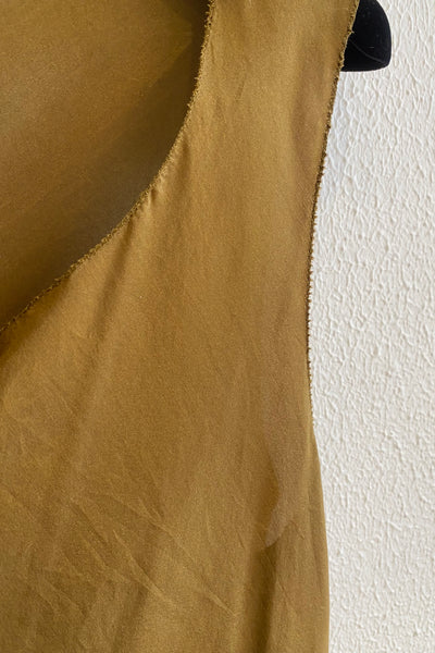 Top en soie Ocre
