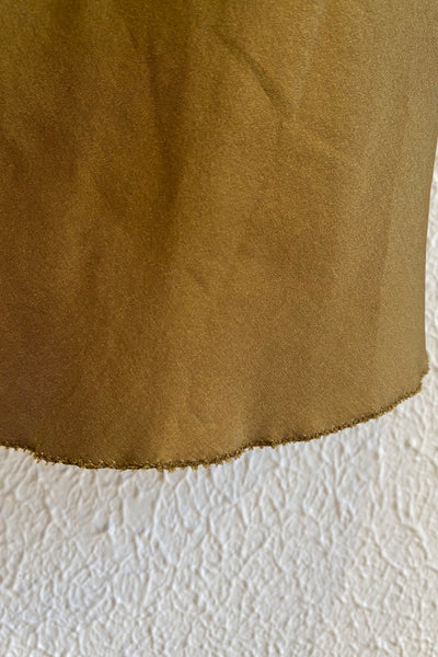 Top en soie Ocre
