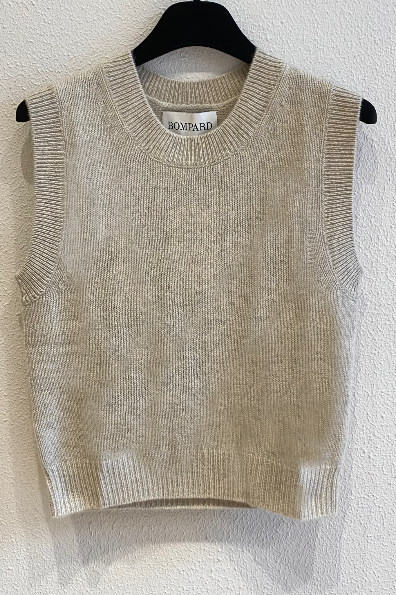 Pull sans manche en cachemire Avoine