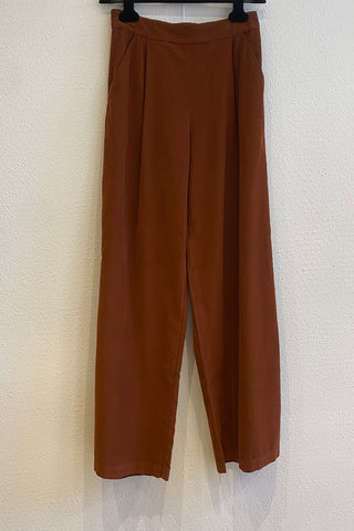 Pantalon souple en velours JEAN Brique