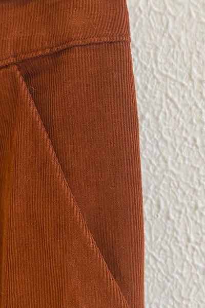 Pantalon souple en velours JEAN Brique