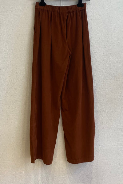Pantalon souple en velours JEAN Brique