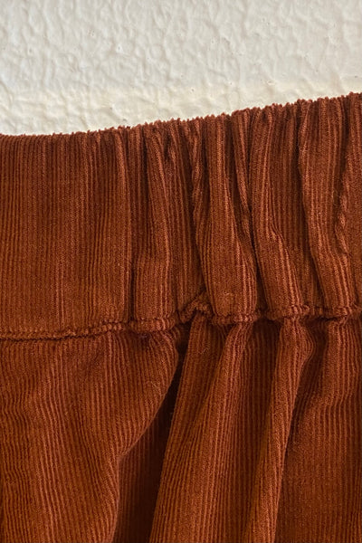 Pantalon souple en velours JEAN Brique