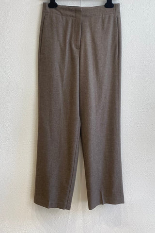 Pantalon droit en flanelle Galet