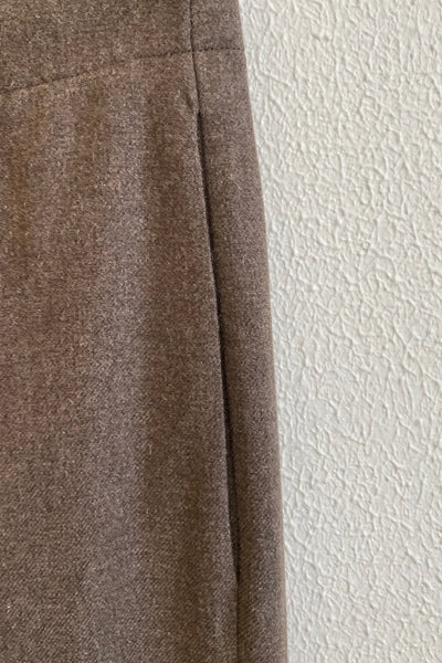 Pantalon droit en flanelle Galet