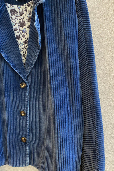Veste en velours COLT Bleu-Gris