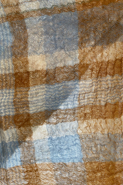 Écharpe tissée à carreaux Toffee