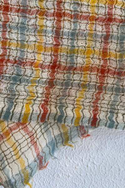 Écharpe tissée à carreaux Kolkata