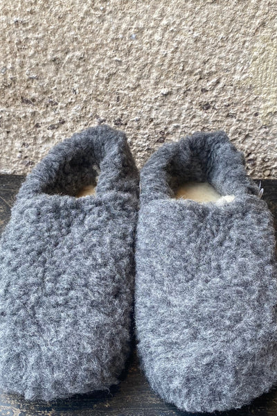 Chaussons en laine Gris