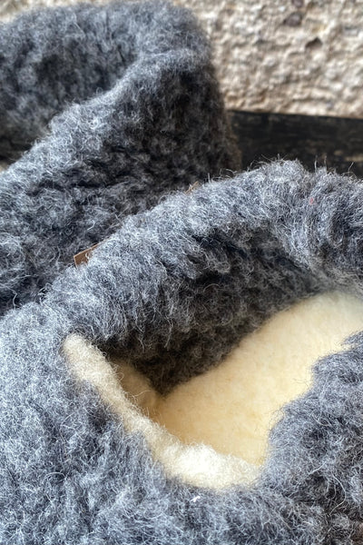 Chaussons en laine Gris