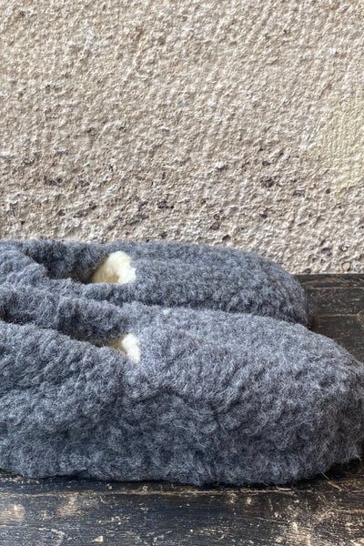 Chaussons en laine Gris