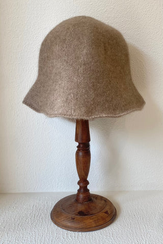 Chapeau en cachemire Taupe