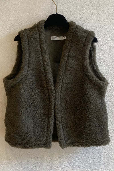 Gilet en laine Kaki