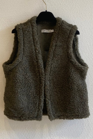 Gilet en laine Kaki