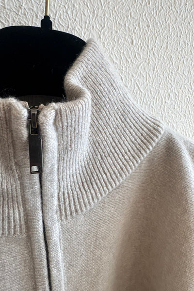 Poncho en maille Craie