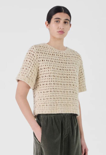Pull en maille crochetée Blé