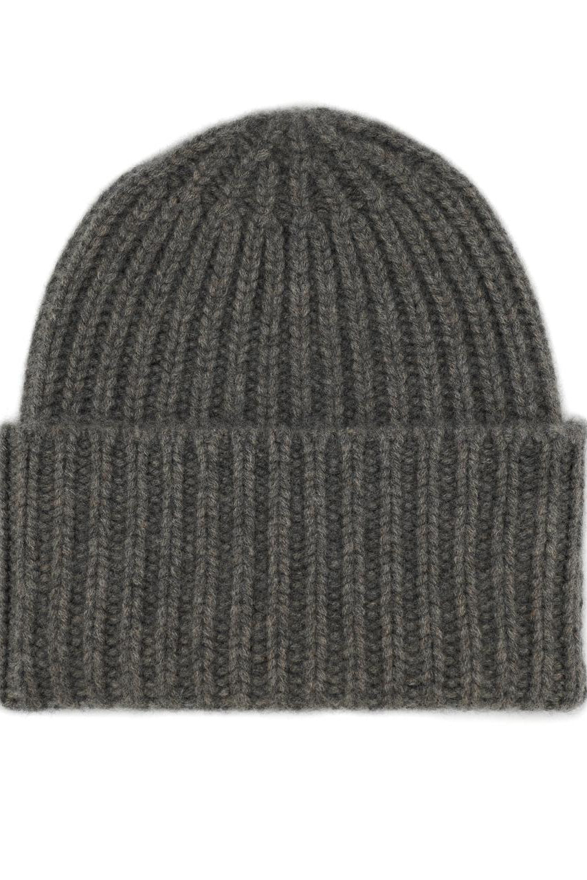 Bonnet cachemire gris moyen