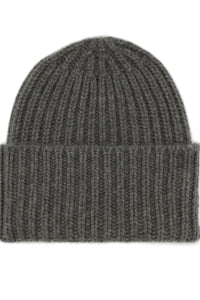 Bonnet cachemire gris moyen