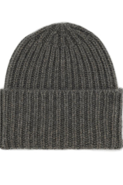 Bonnet cachemire gris moyen