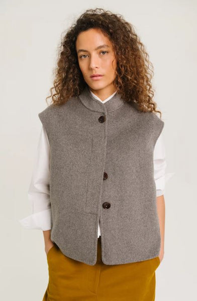 Gilet double-face Gris