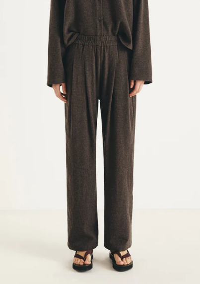 Pantalon en lainage BACKER Cacao