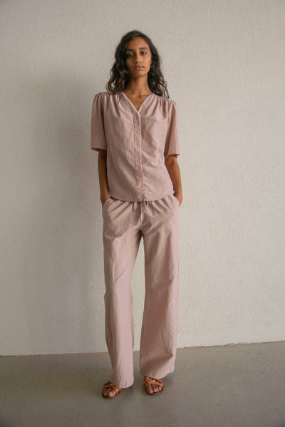 Blouse en popeline Poudre