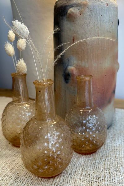 Mini vase en verre recyclé Pêche