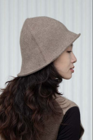 Chapeau en cachemire Taupe
